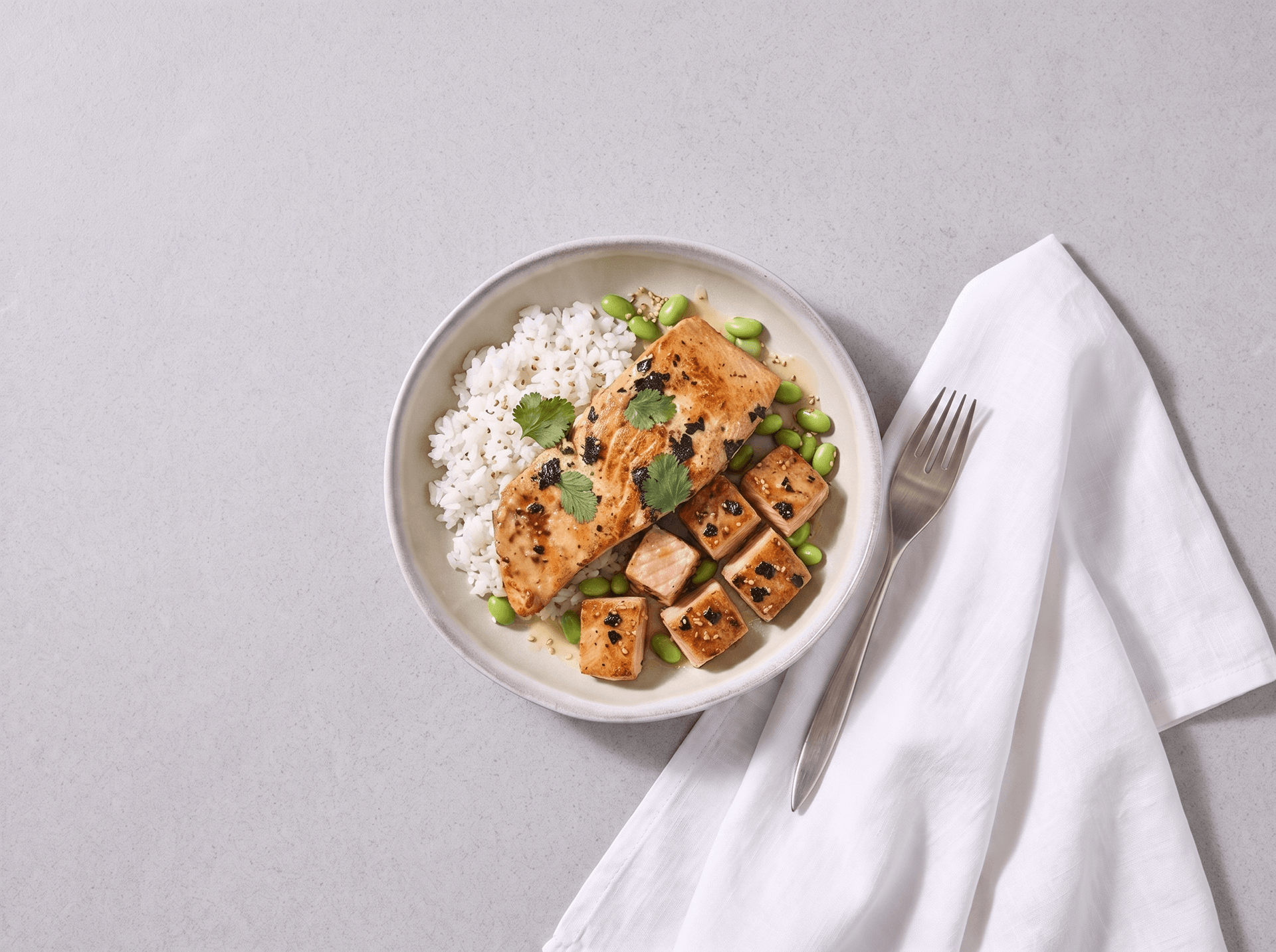 Citrus & Miso Salmon Poke Bowl
